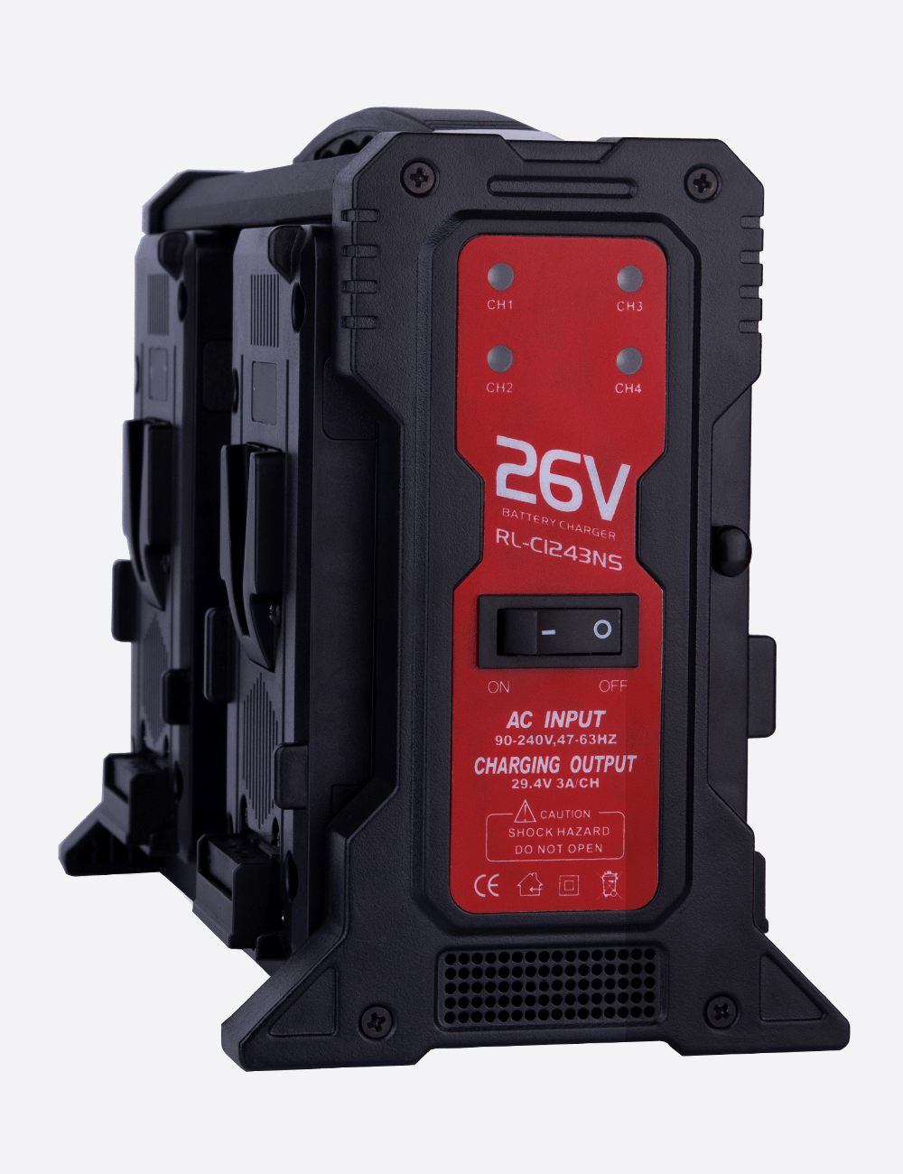 Rolux Chargeurs Batteries Ciné Chargeur V-Lock QUAD 26V DopPRO