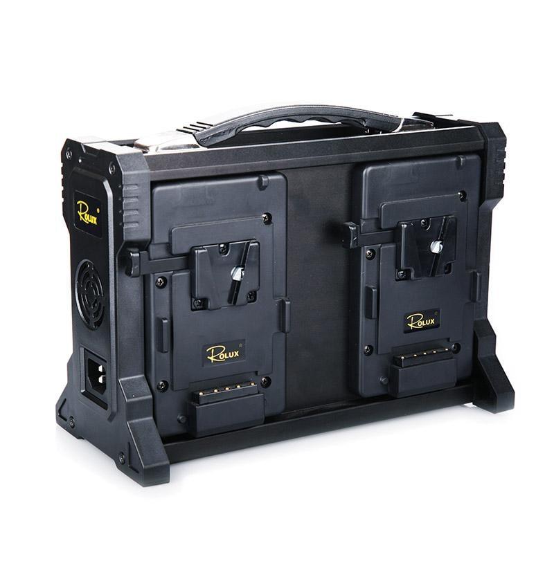 Rolux Chargeur V-Mount Rolux Chargeur Batteries V-Lock Quad Smart & DC Output DopPRO